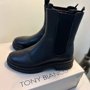 Tony Bianco Wolfe Black Como Leather Boots